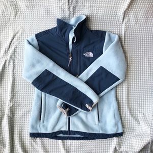 North face jacket blue and navy blue